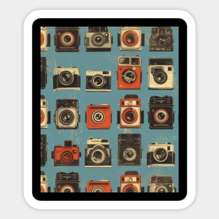 Vintage Camera Pattern Sticker